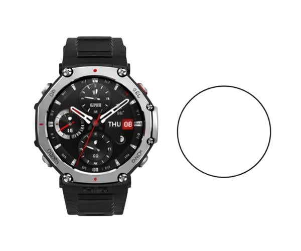 Защитное стекло противоударное SoftGlass Full Cover для Amazfit T-Rex 3 Pro 44 мм Black