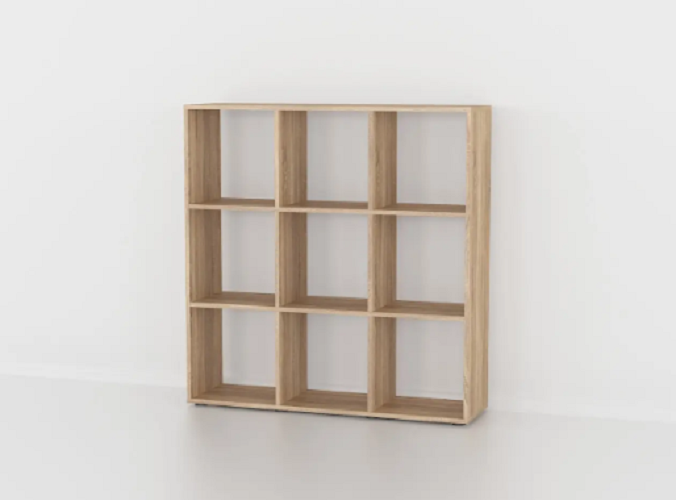 Етажерка для книг і декору на 9 комірок для зонування кімнати Дуб сонома (P20б) - фото 1 Етажерка для книг і декору на 9 комірок для зонування кімнати Дуб сонома (P20б) - фото 1