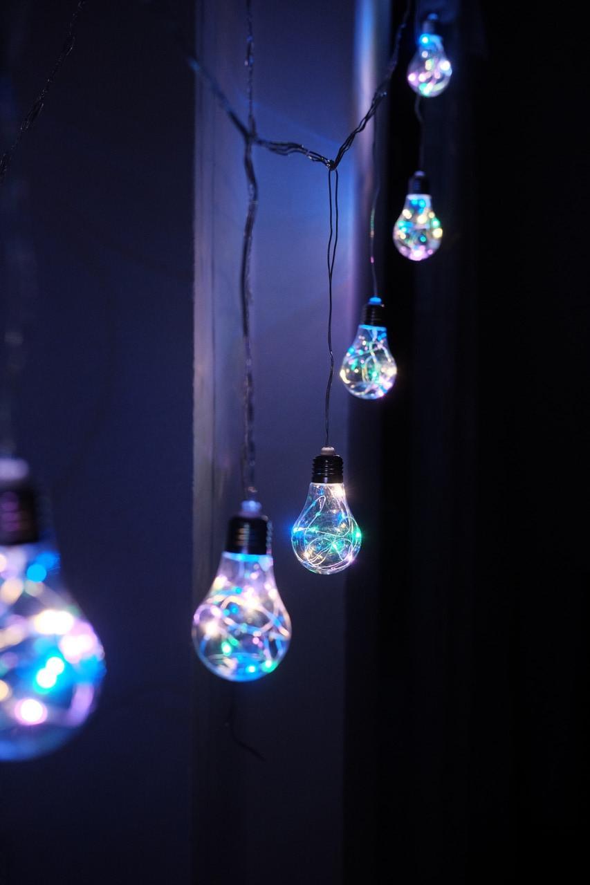 Гирлянда-бахрома Росса Ретро RGB DL LED от сети и USB 6 см 10 шт. 3х0,6 м Разноцветный (SZ-1366-01)