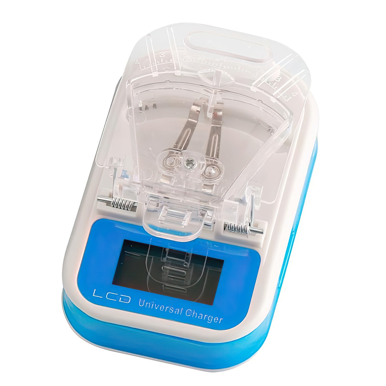 Зарядное устройство аккумуляторных батарей жабка HY02 LCD 4,2V 0,3A Blue (27457343)