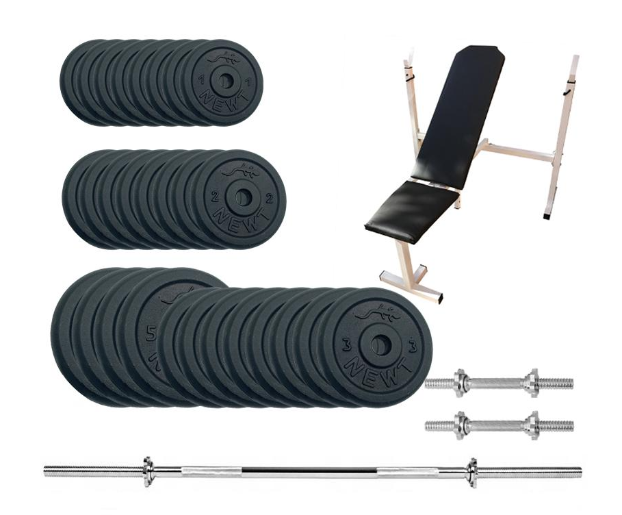 Лавка для жиму New Gym Set-SKH Home з набором штанга + гантелі 79 кг (NE-M-SKH-SET-79)