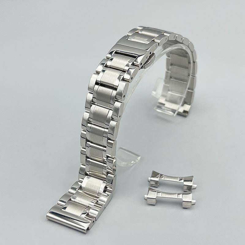 Браслет ремінець сталевий для годинника PREMIUM універсальний з прихованою застібкою 26 мм