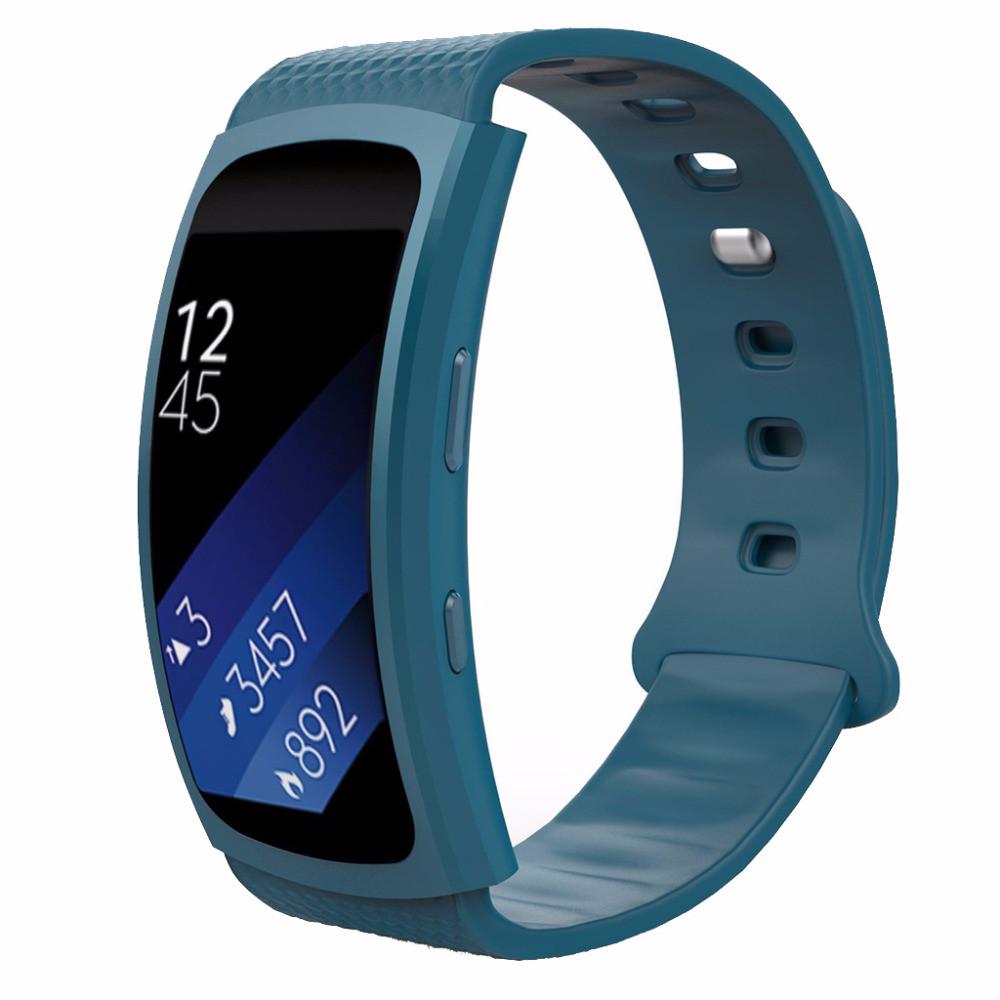 Силіконовий ремінець Primo для фітнес-браслету Samsung Gear Fit 2/Fit 2 Pro SM-R360/R365 S Navy Blue (733913434)