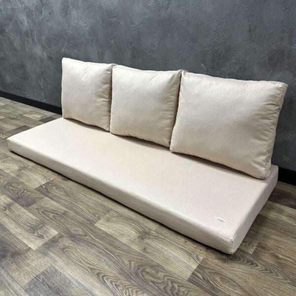 Матрас Comfort Home с подушками на поддоны/качели/каркасы/садовая мебель 120х60х40х10 см Beige
