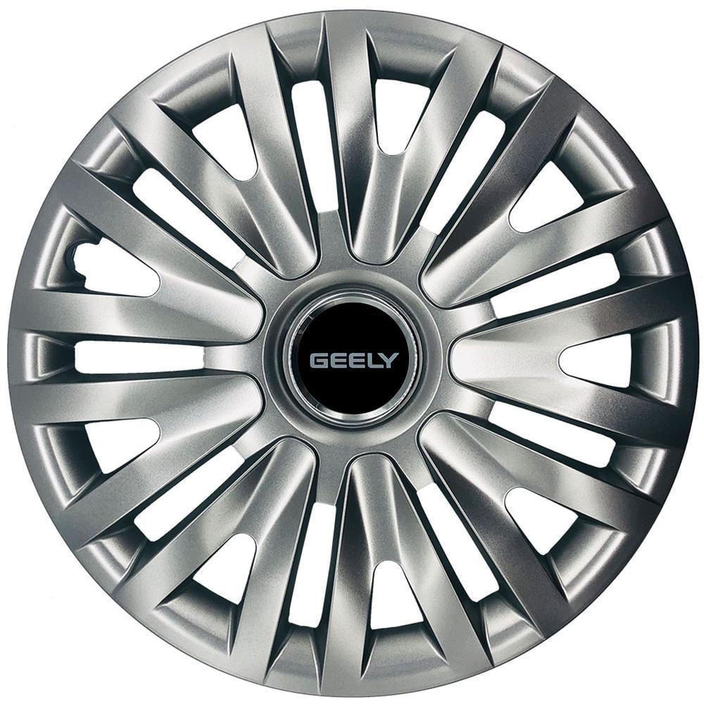 Колпаки SJS 217 с логотипом Geely 4 шт. R14 Серебряный (2789079922)