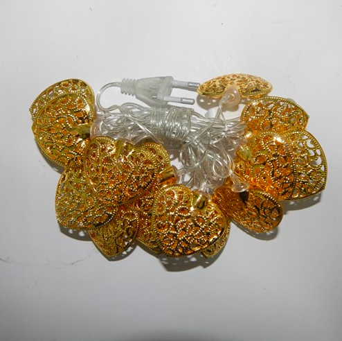 Гирлянда 20 led Сердце 4,5 см 20 metal-M-1 С Gold (35093)