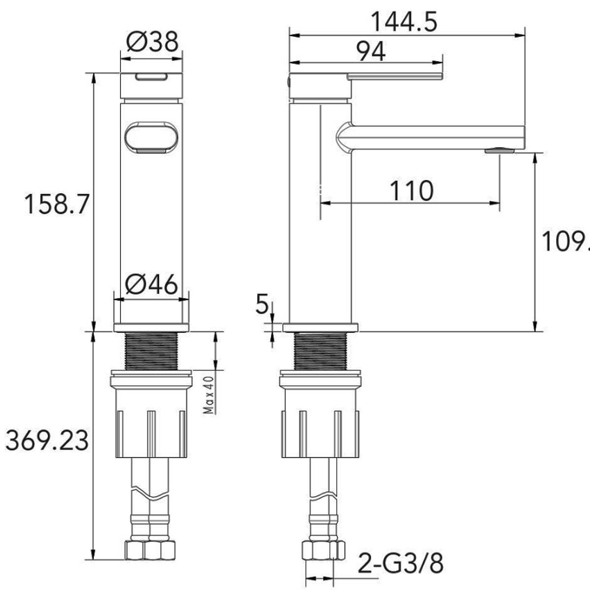 Смеситель для умывальника Devit HB-GR4011G однорычажный Графитовый (229774) - фото 2 Смеситель для умывальника Devit HB-GR4011G однорычажный Графитовый (229774) - фото 2