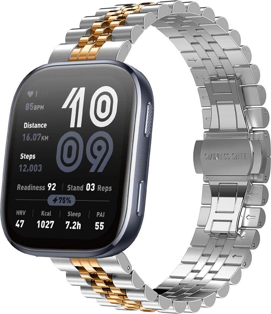 Браслет металлический Stech Line для Amazfit Bip 6 Silver Rose (40531-68)