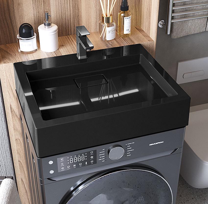 Умивальник на пральну машину Luxor Line Black (744) - фото 9