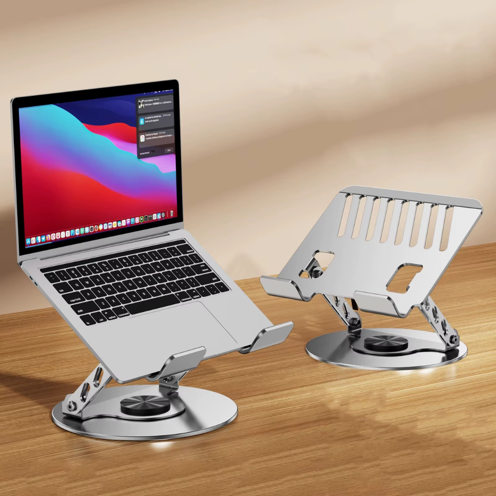 Подставка для ноутбука и планшета настольная для гаджетов с поворотом на 360 Серый - фото 5 Подставка для ноутбука и планшета настольная для гаджетов с поворотом на 360 Серый - фото 5