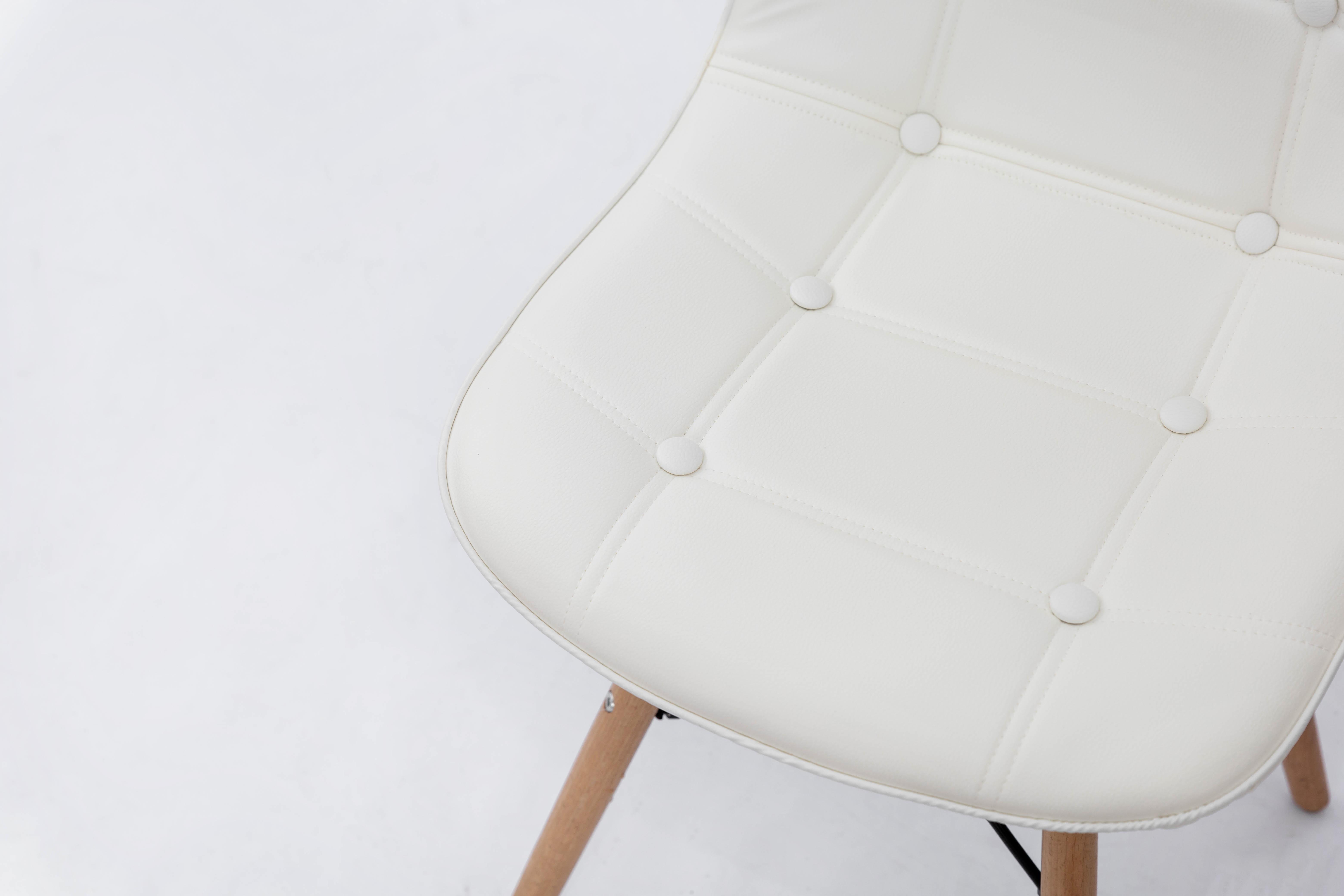 Стілець для кухні та вітальні Джастін Justin шкірзам 460х840х500 мм Білий (GAА0050649) - фото 6