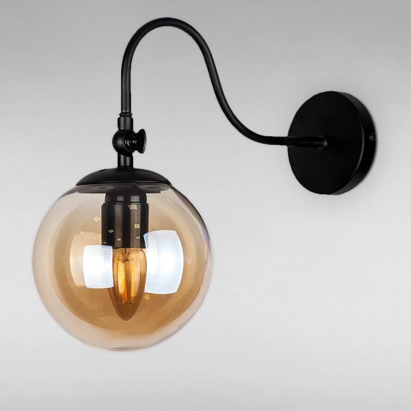 Настінний світильник Light House LS-18150F3-1 Чорний/Коричневий