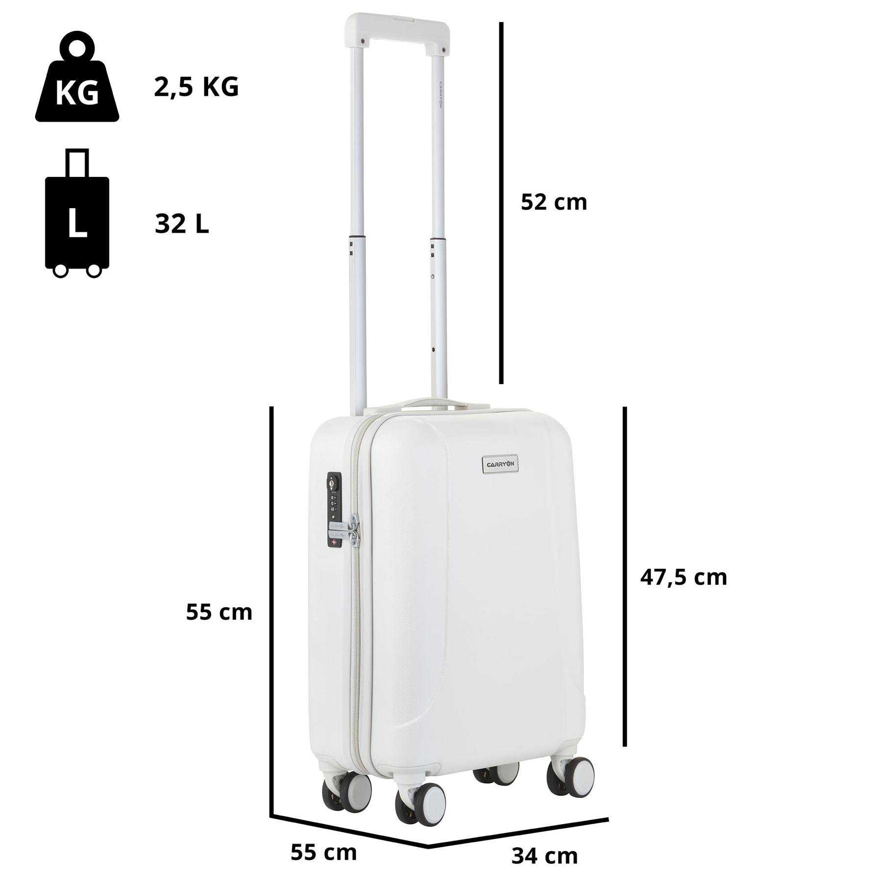 Чемодан CarryOn Skyhopper S White (502422) - фото 3