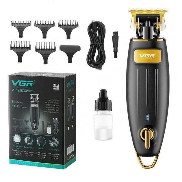 Машинка для стрижки волосся VGR V-192 акумуляторна із зарядкою через USB