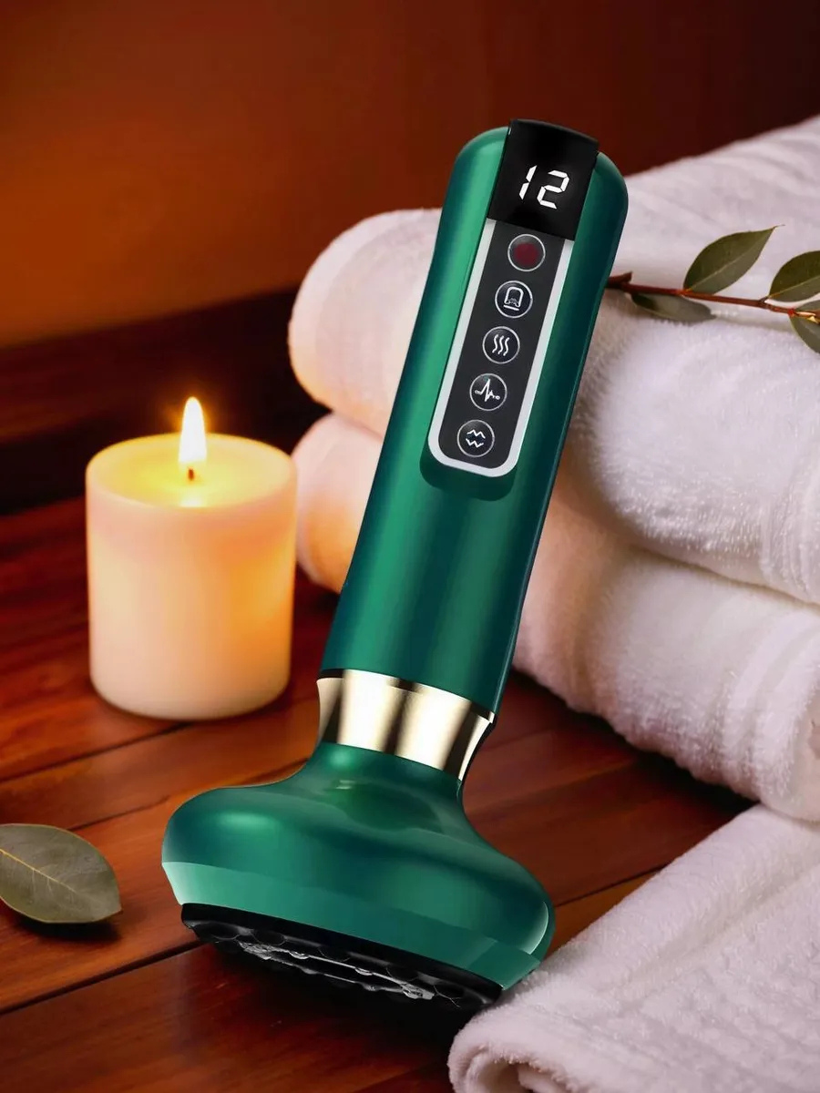 Масажер для всього тіла антицелюлітний вакуумний 12 режимів роботи з інфрачервоним прогріванням USB/Type-C Зелений (4070592227) - фото 14