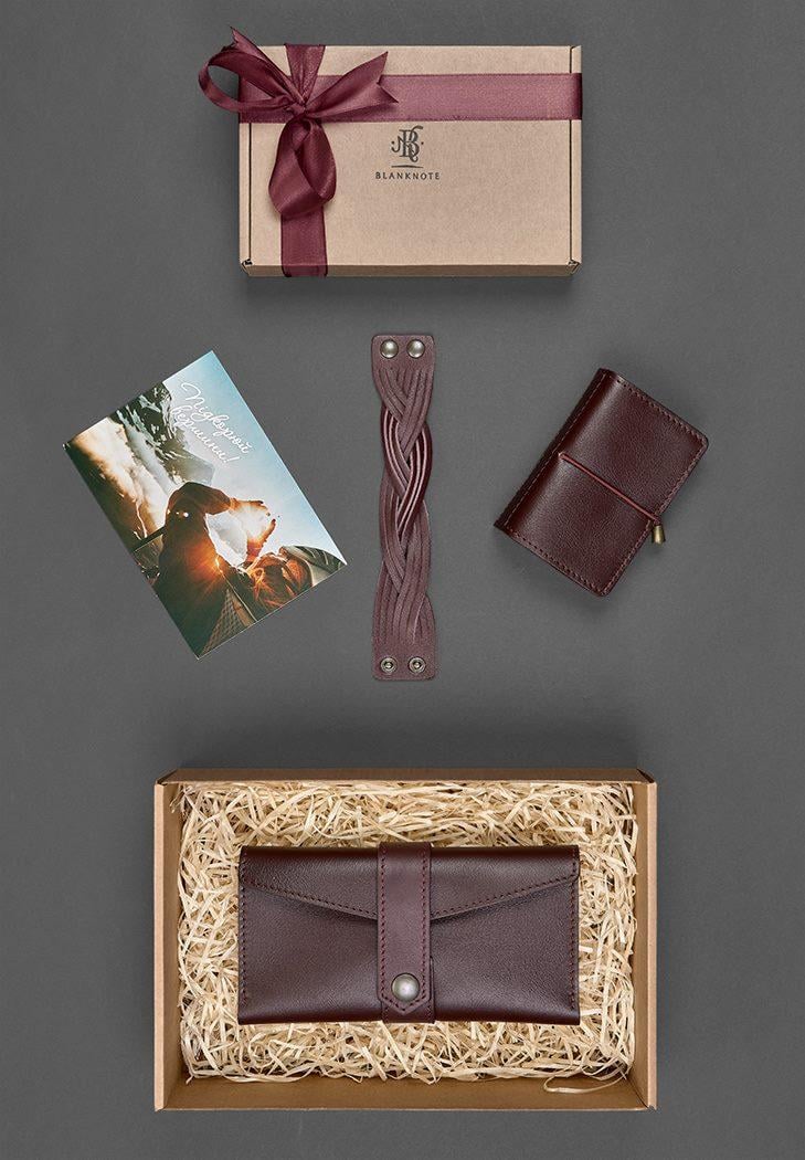 Набор кожаных аксессуаров женский подарочный Париж (A-026200)