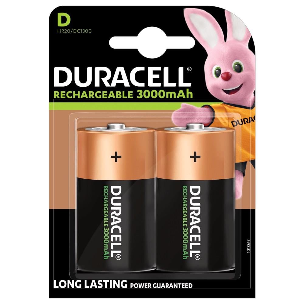 Акумулятори Duracell Rechargeable D/HR20/DC1300 3000 mAh 2 шт.