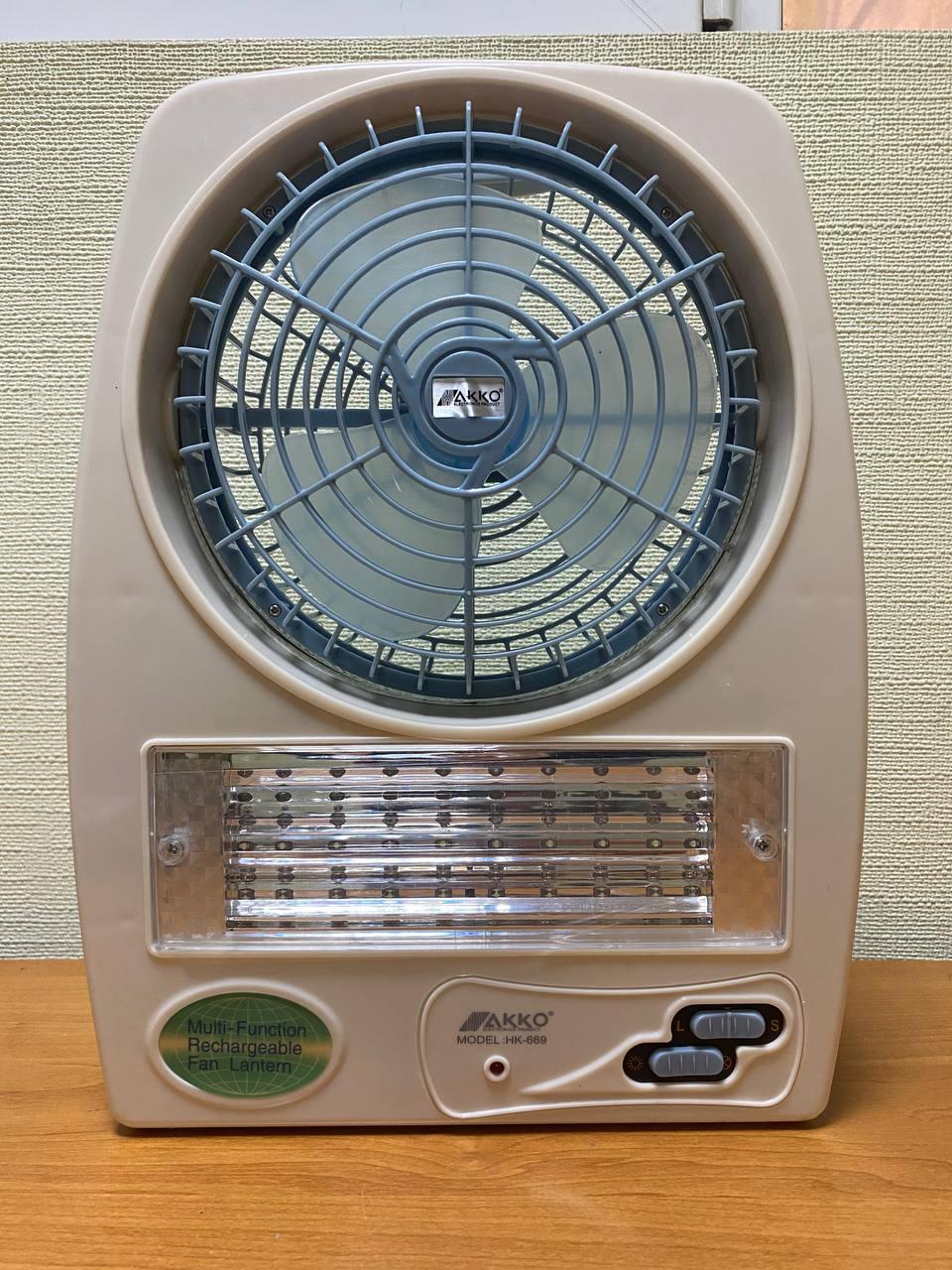 Вентилятор аккумуляторный комнатный для дома с фонариком