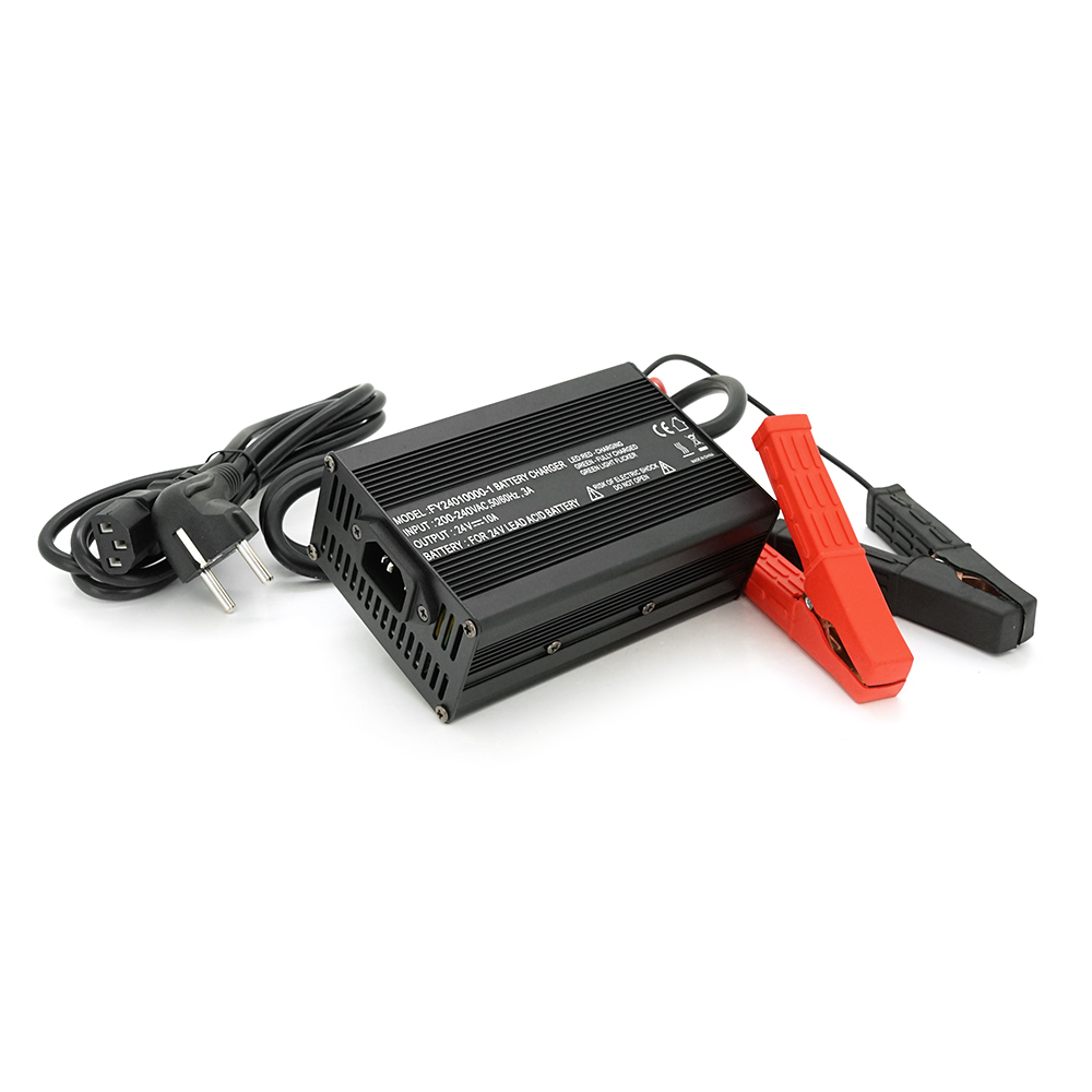 Зарядний пристрій AGM 24V 10A з крокодилами 135x90x50 мм (YUT_V8093) Зарядний пристрій AGM 24V 10A з крокодилами 135x90x50 мм (YUT_V8093)