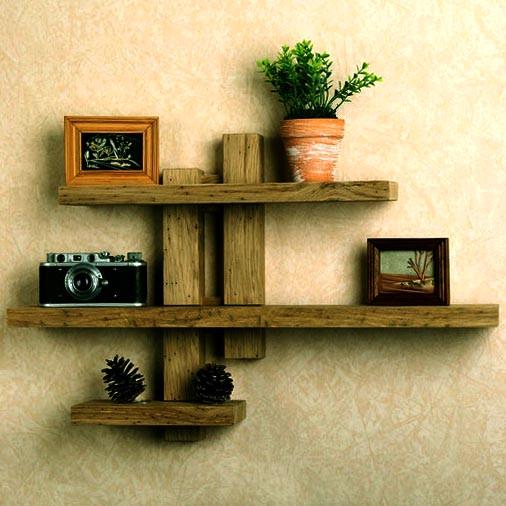 Полка настенная из дерева Мачарети 2 Мускат (ПНС/206707)