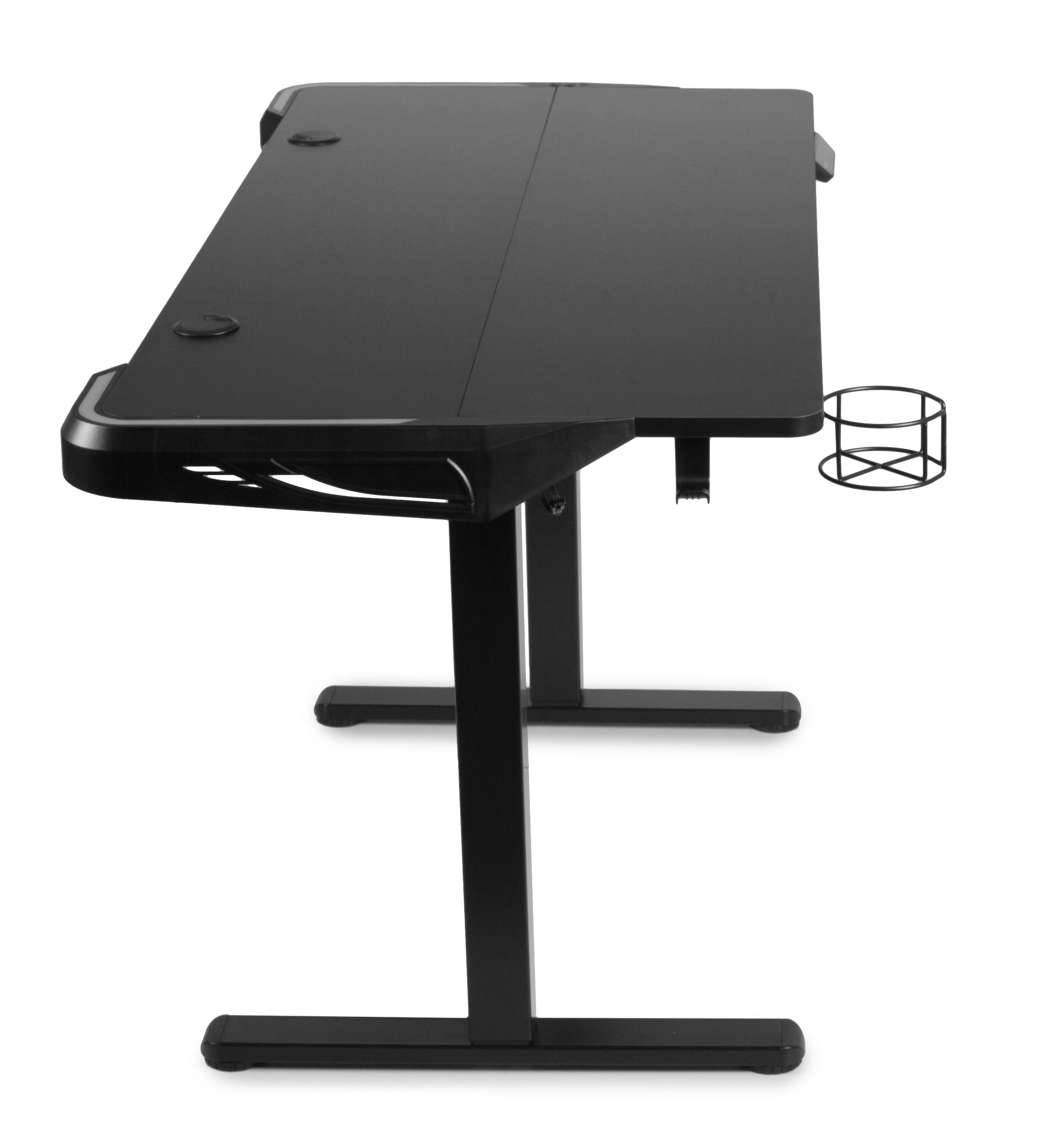 Стіл комп'ютерний регульований Barsky StandUp Game RGB-LED 1200х600 см Чорний (BST-01led) - фото 3