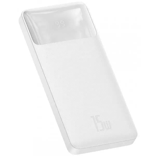 Павербанк BASEUS Bipow Digital Display 10000 mAh 15 W 3 A 2USB/Type-C White (PPDML-I02)
