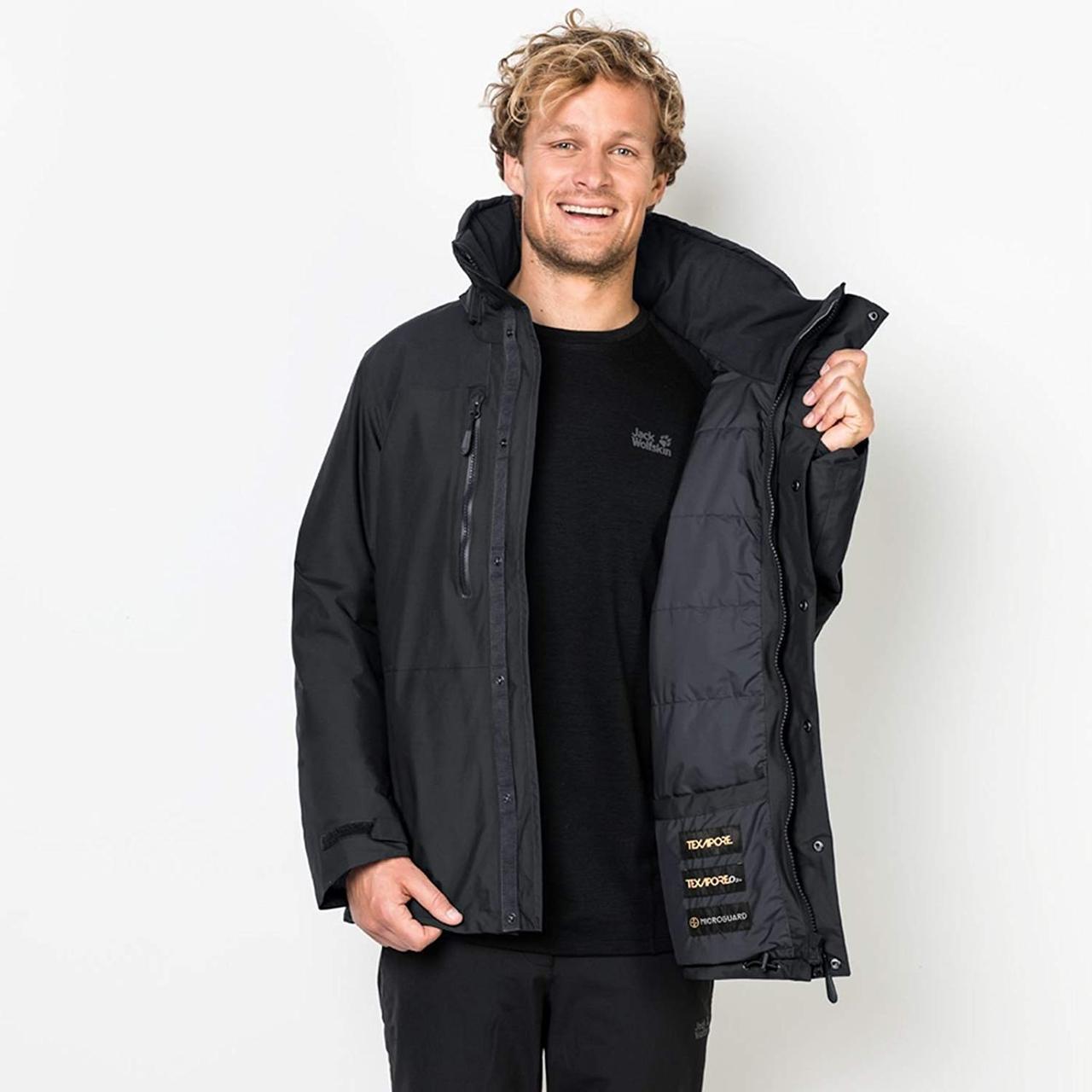 Куртка мужская Jack Wolfskin Yukon 1109781 L Black - фото 2