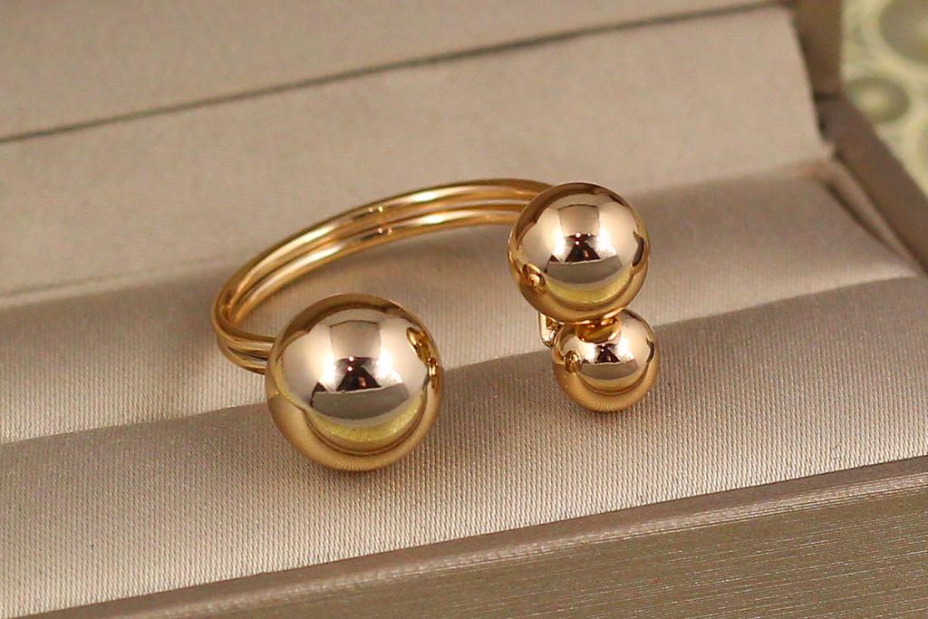 Кольцо Xuping Jewelry Поцелуй раздвижное р. 16 Золотистый (2542625706)