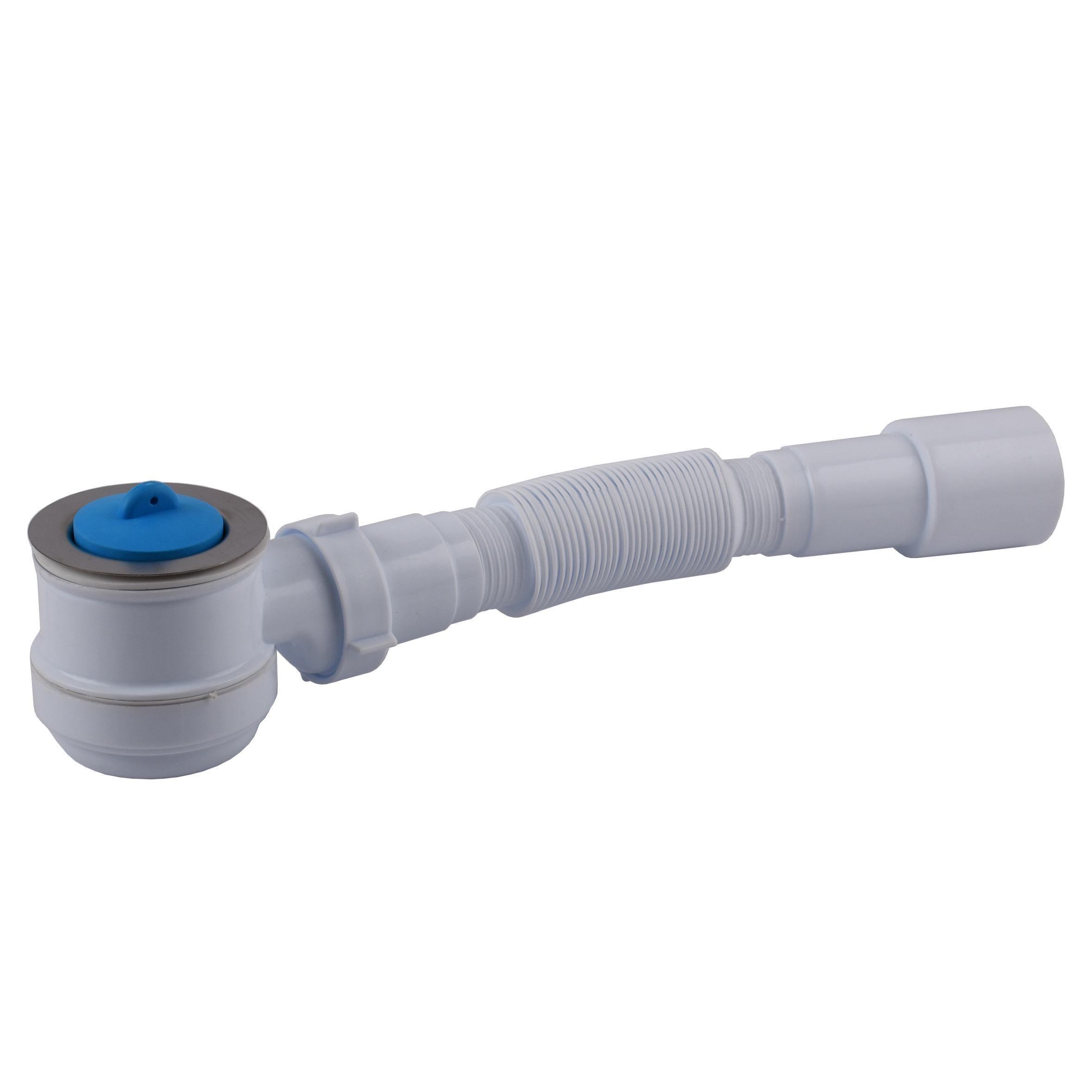 Сифон Optimum OPTI-09033 низкий бутылочный для душевого поддона с выпуском 1 1/2" и гофротрубой 40х40/50 мм (000029705)