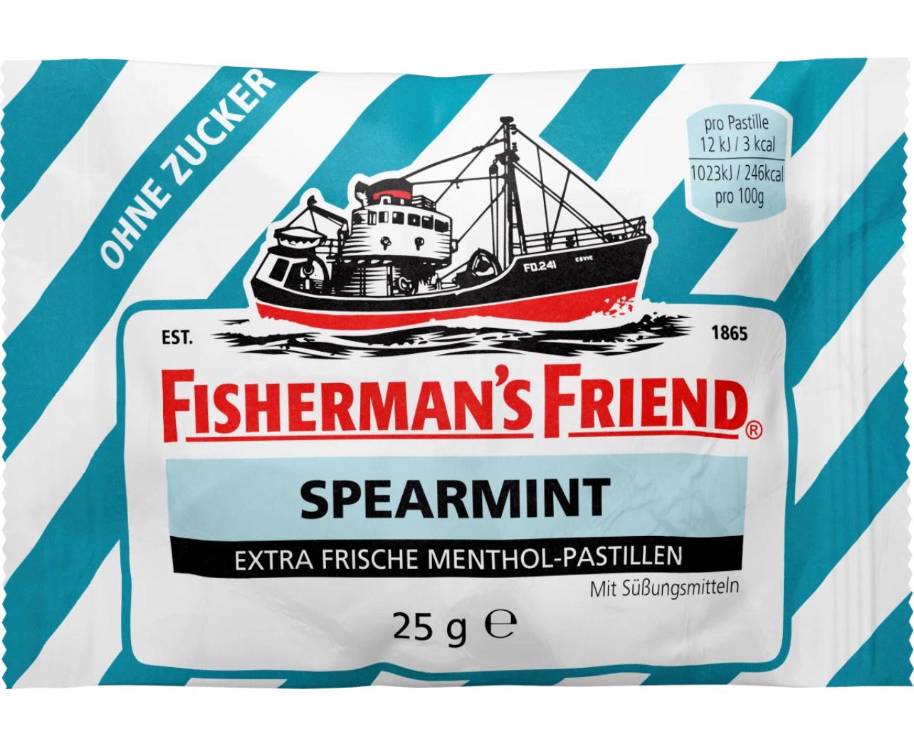 Цукерки м'ятні Fisherman's Friend Spearmint без цукру 25 г