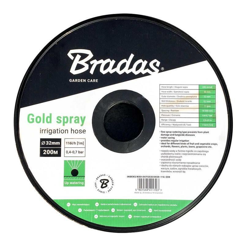 Лента оросительная Bradas 200 м Ø 40 мм 30-300 мм 2,5-4,0 м 102 л/ч Gold Spray