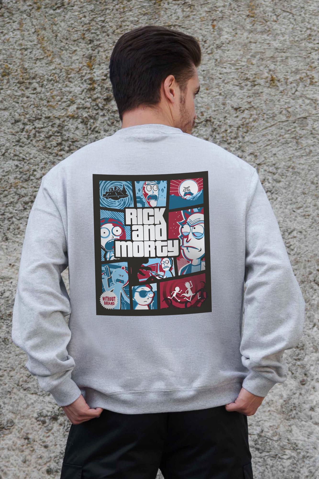 Свитшот оверсайз Rick and Morty L/XL Grey (L/XL8055754)