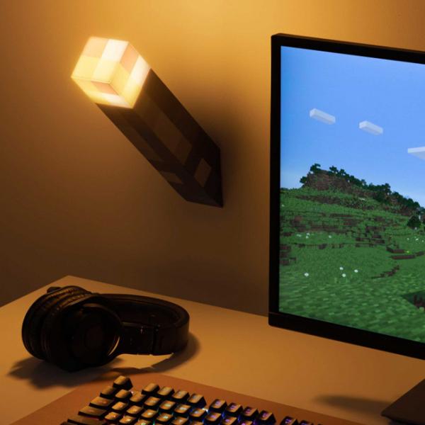 Нічник факел Minecraft LED на акумуляторі USB (23393691) - фото 5