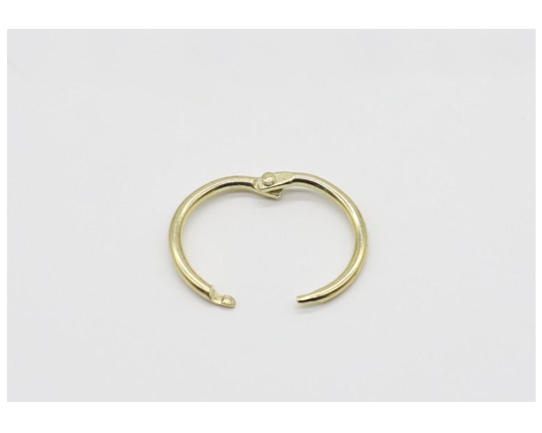 Кольцо для ключей самозажимное 30 мм Золотой (465443381)