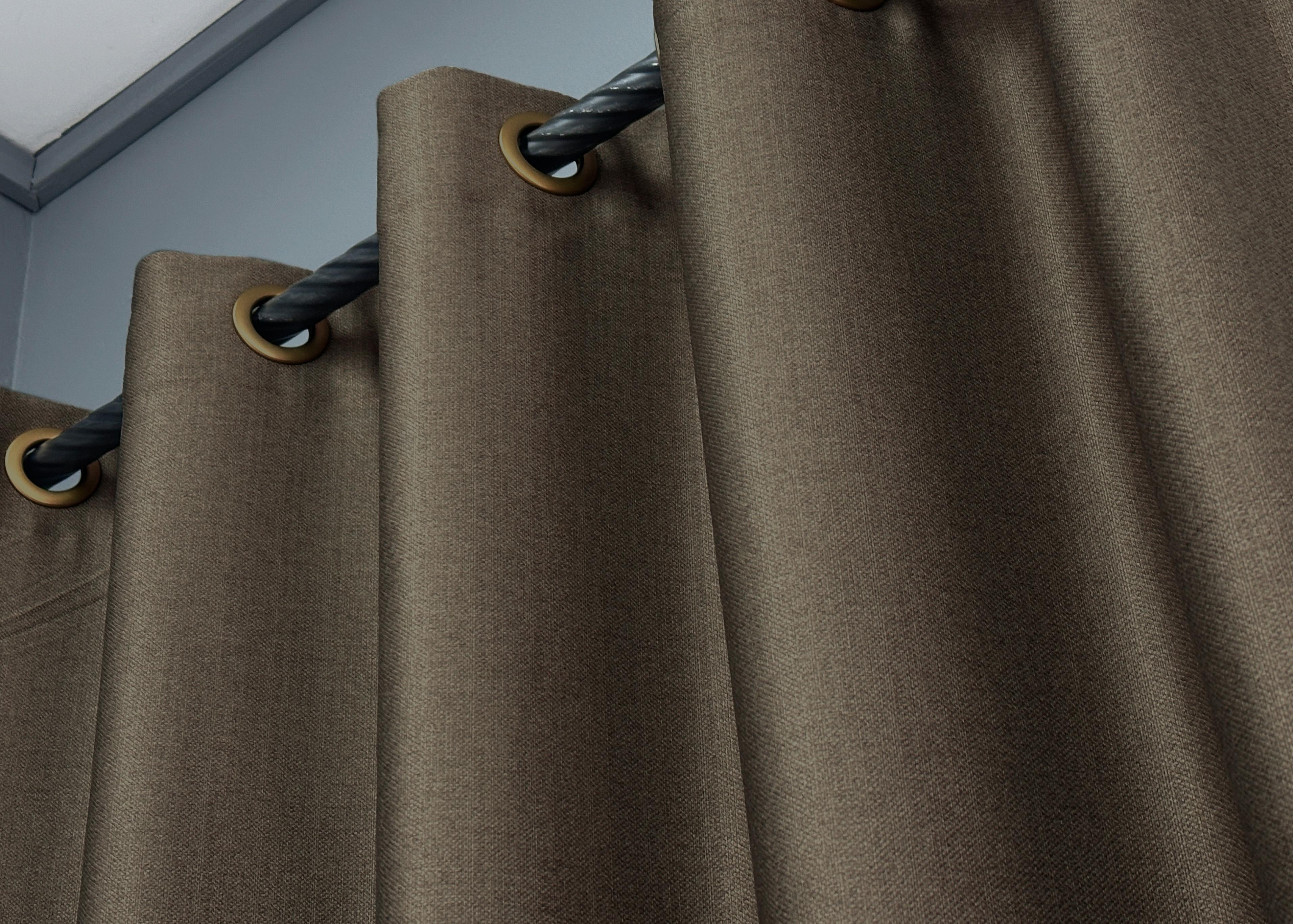 Комплект штор на люверсах VR-Textil Шенилл однотонный № 1591ш 150х250 см 2 шт. Кофейный (37-0249) - фото 8 Комплект штор на люверсах VR-Textil Шенилл однотонный № 1591ш 150х250 см 2 шт. Кофейный (37-0249) - фото 8