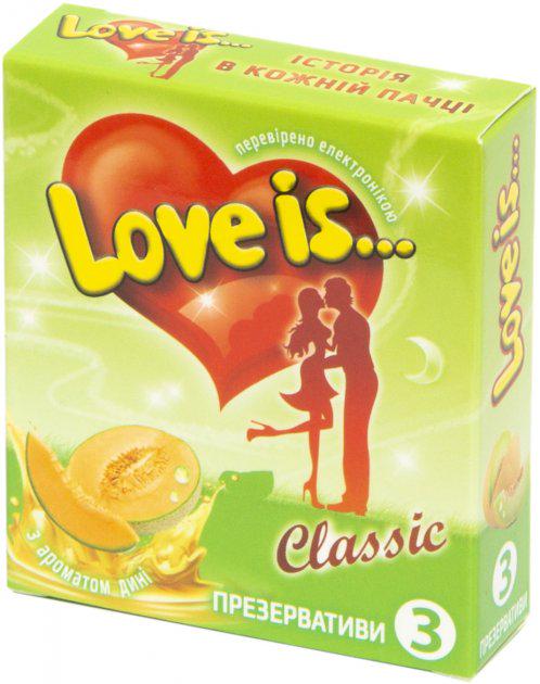 Презервативи Love is... Classic з ароматом дині 3 шт. (00212410)