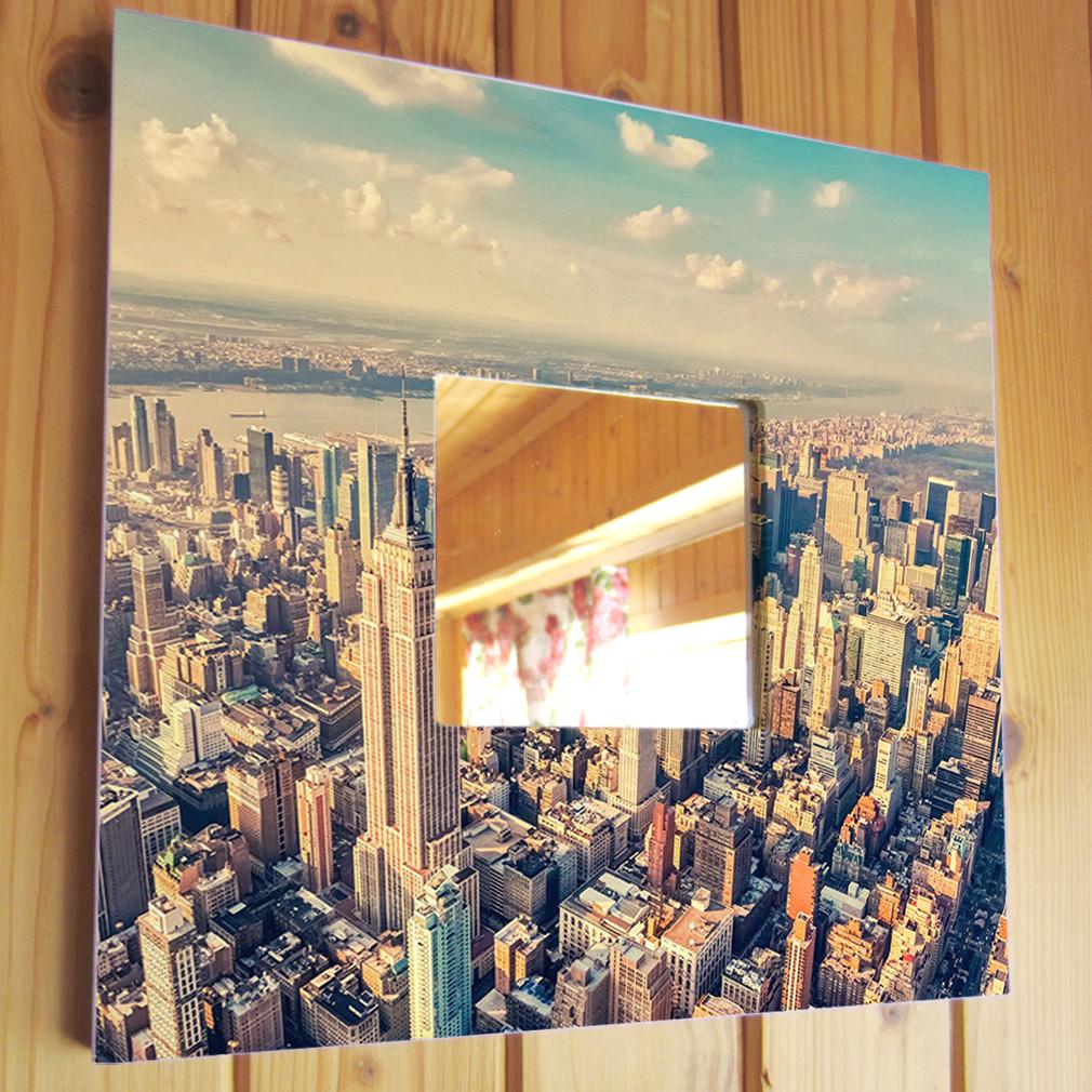 Зеркало декоративное Мангеттен Небоскребы 260х260 мм (M03052)