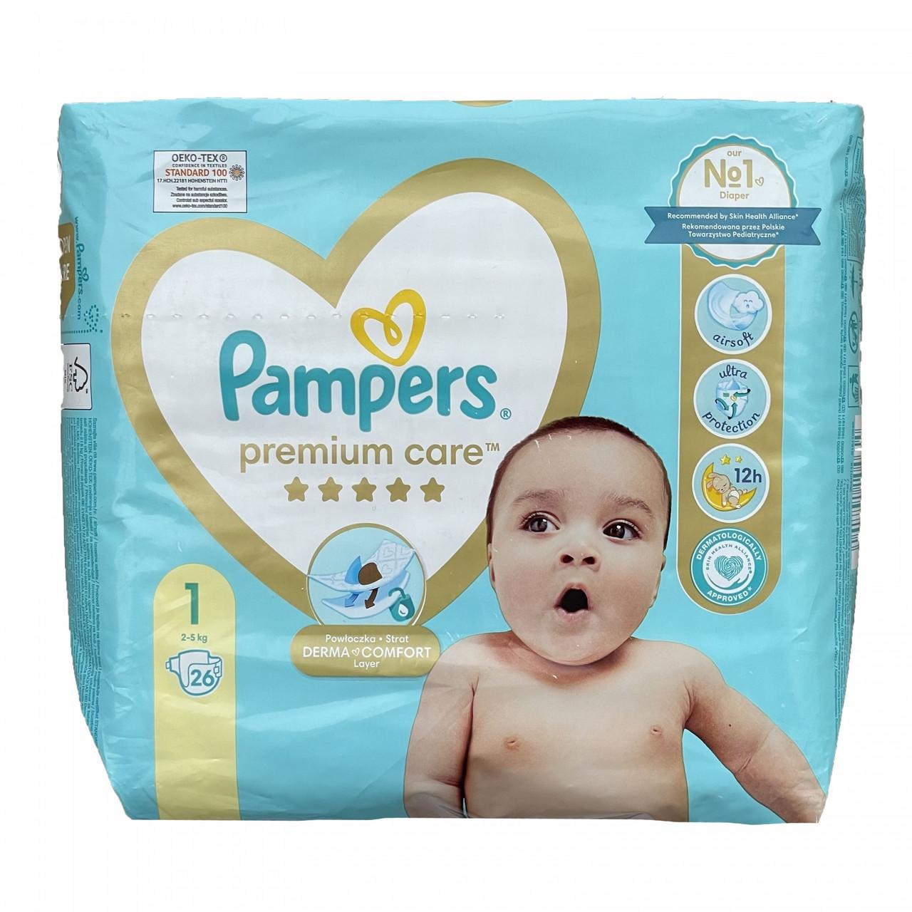 Підгузки дитячі Pampers Premium Care р. 1 2-5 кг 26 шт. (1986982287)