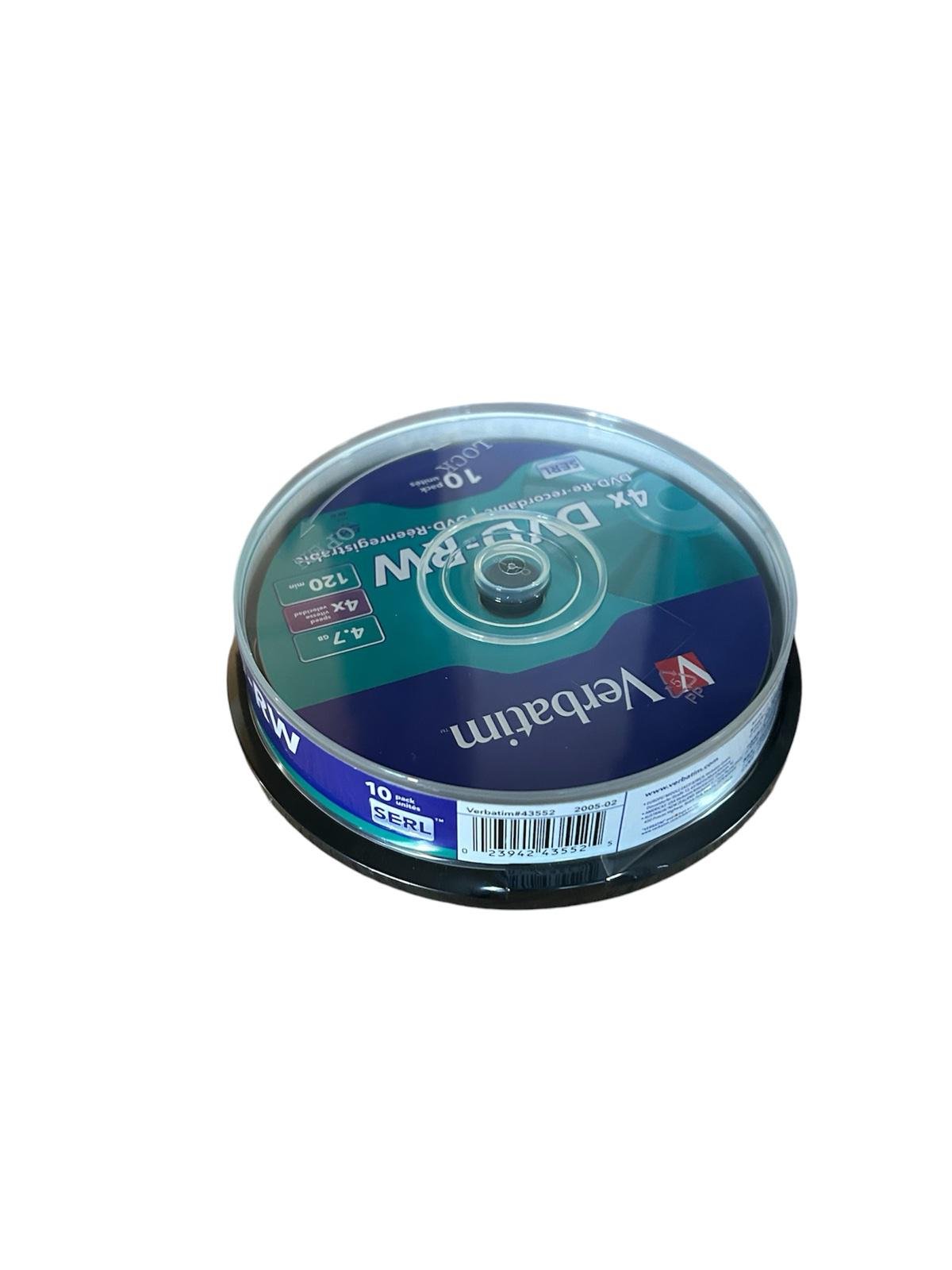 Диск Verbatim 4x DVD-RW Cake box 4,7 Gb 10 шт. (43552)