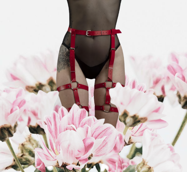 Портупея на ноги з натуральної шкіри Червоний (NI7380-106) - фото 3 Портупея на ноги з натуральної шкіри Червоний (NI7380-106) - фото 3