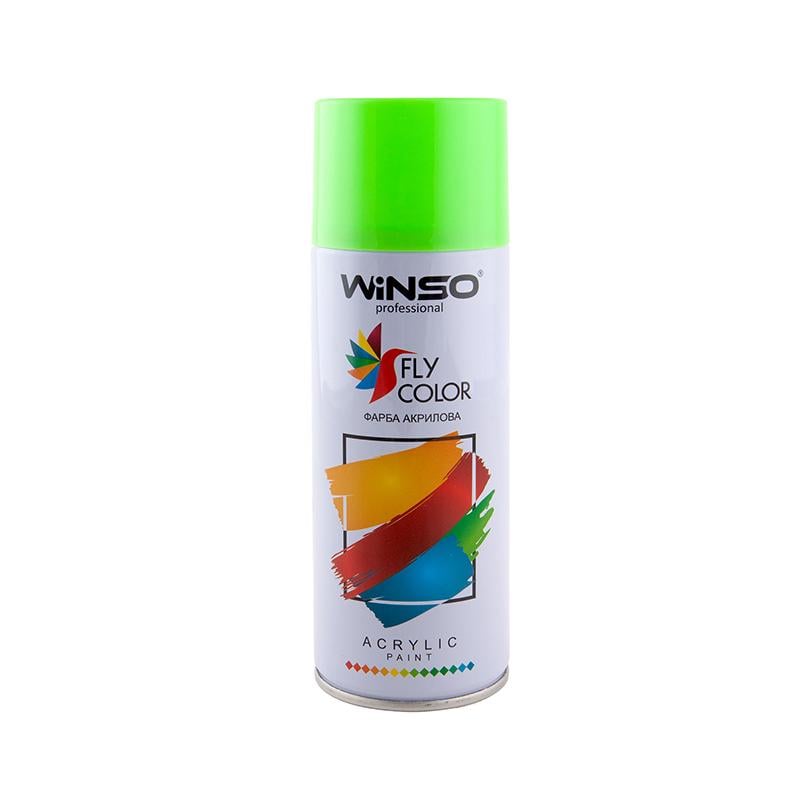 Краска флуоресцентная Winso Spray 450 мл Ярко-зеленый (880470)