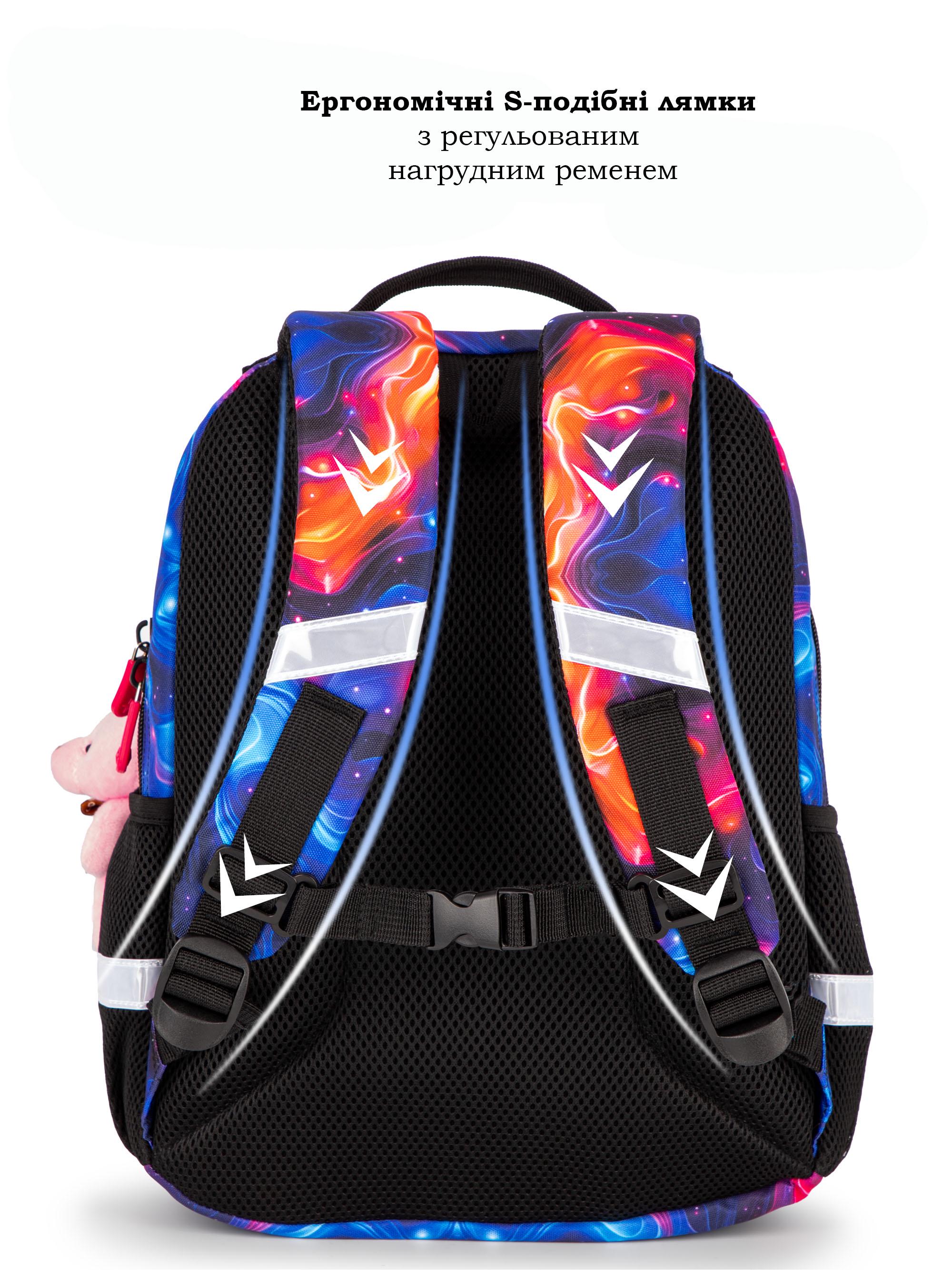 Школьный рюкзак для девочки School Standard Котик для начальной школы 38х28х16 см (160-8) - фото 5 Школьный рюкзак для девочки School Standard Котик для начальной школы 38х28х16 см (160-8) - фото 5