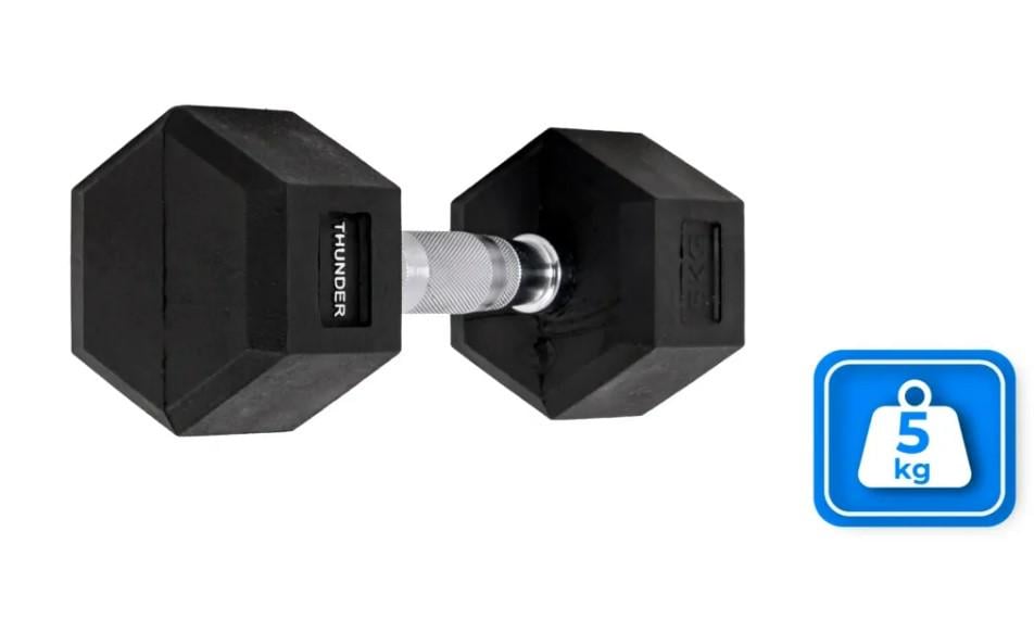 Гантель шестигранный Thunder 5 кг (HEXAGONAL-DUMBBELLS-5KG) - фото 5 Гантель шестигранный Thunder 5 кг (HEXAGONAL-DUMBBELLS-5KG) - фото 5