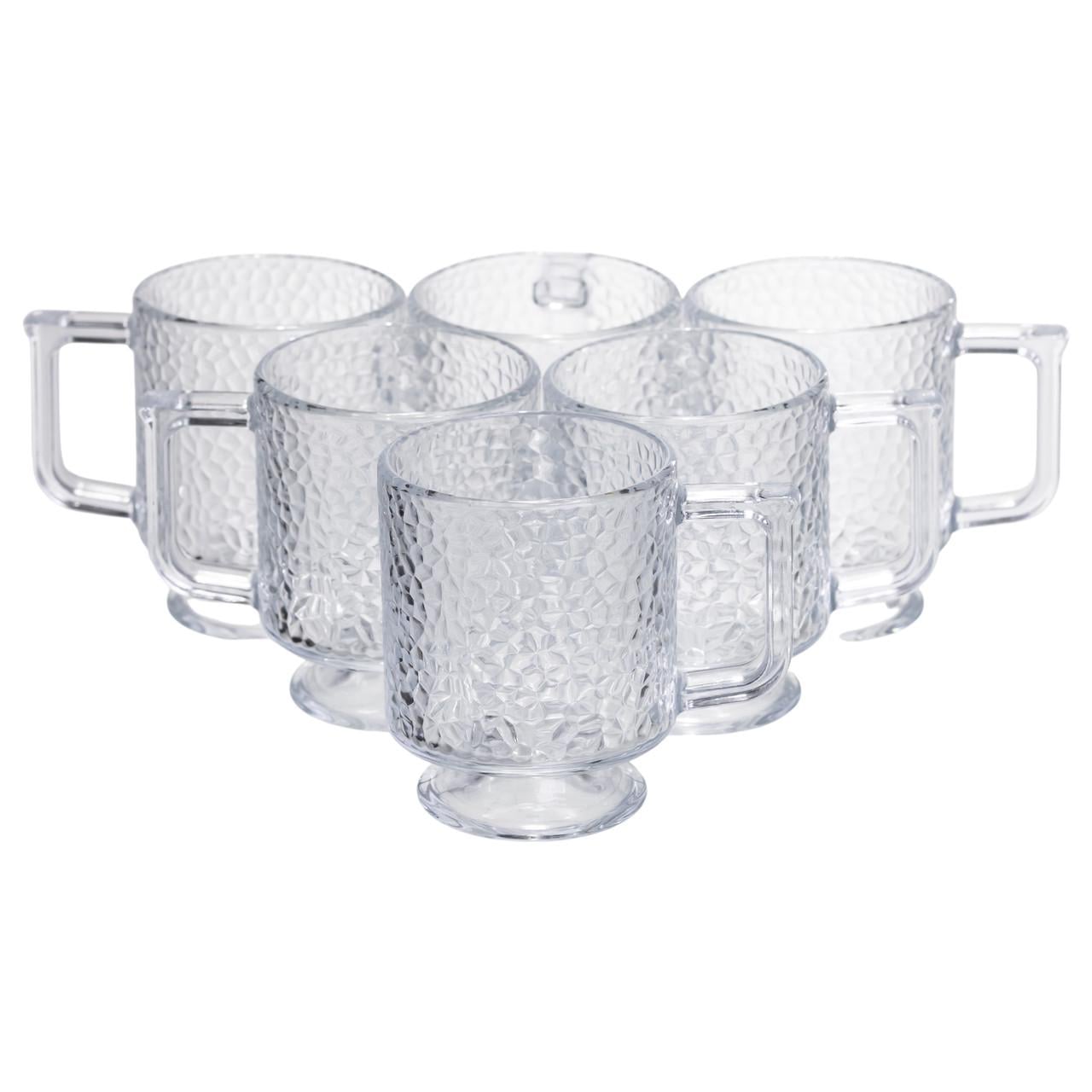 Набор стеклянных чашек Light House LG-30157 CL по 300 мл 6 штук Прозрачный