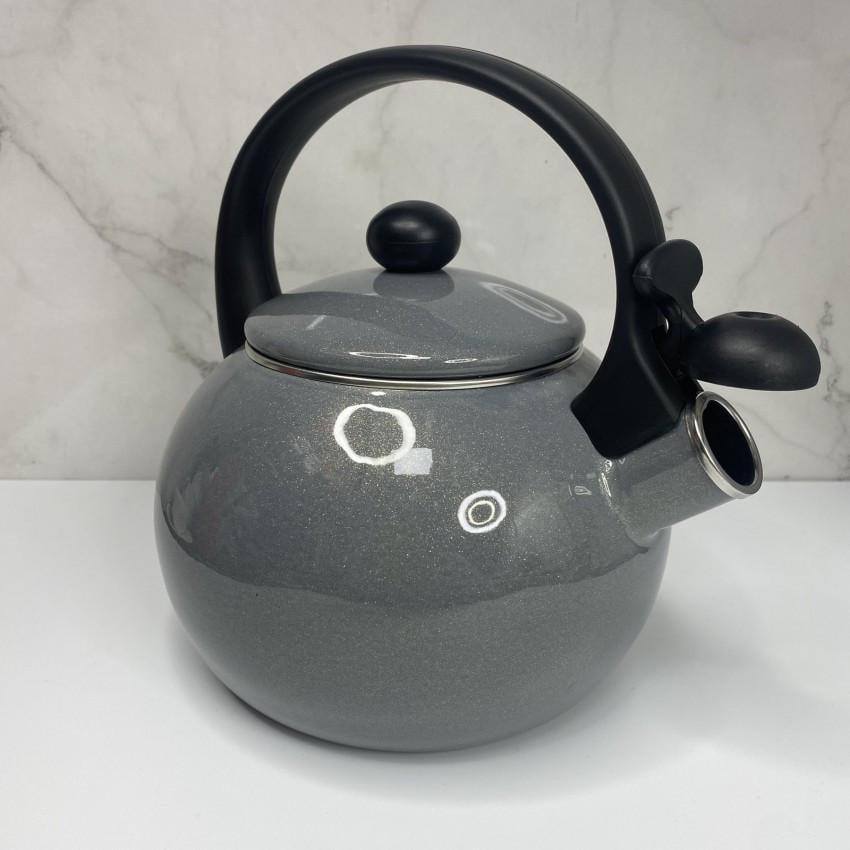 Чайник Kamille KM-1038D эмалированный со свистком 2,2 л Серый (2004668457) - фото 2 Чайник Kamille KM-1038D эмалированный со свистком 2,2 л Серый (2004668457) - фото 2