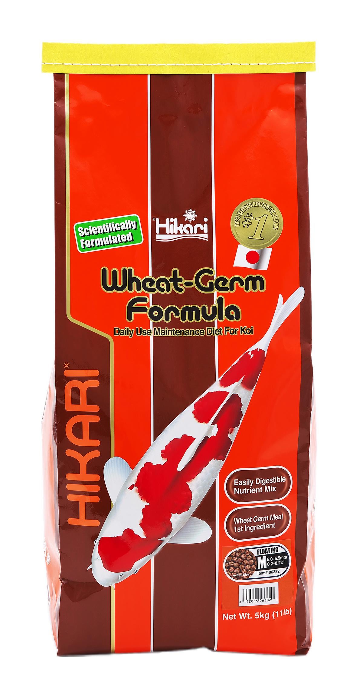 Корм Hikari KOI Wheat-germ Formula M средние пеллеты высокопитательный состав для холодного периода 5 кг (Hikari06382)