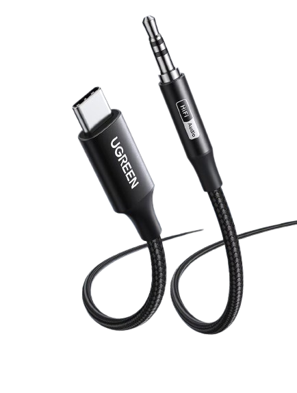 Кабель UGREEN CM450 3, 5 мм мини-джек-Type-C 1 м Black (55734)