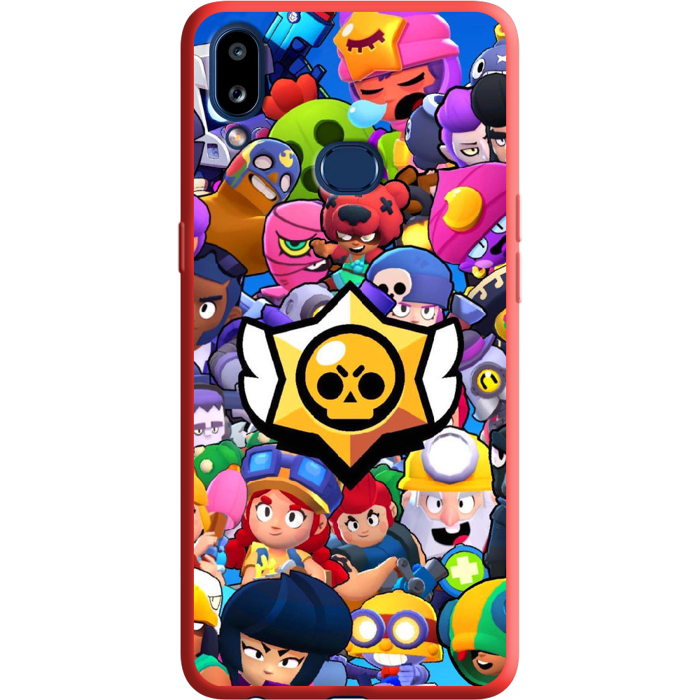 Чехол Boxface Samsung A107 Galaxy A10s Brawl Stars Красный силикон (37944-up2389-38153)