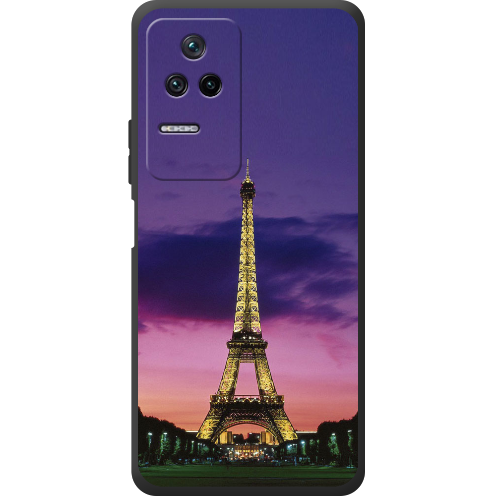 Чехол BoxFace Xiaomi Poco F4 Полночь в Париже Черный силикон (44474-up964-44484)
