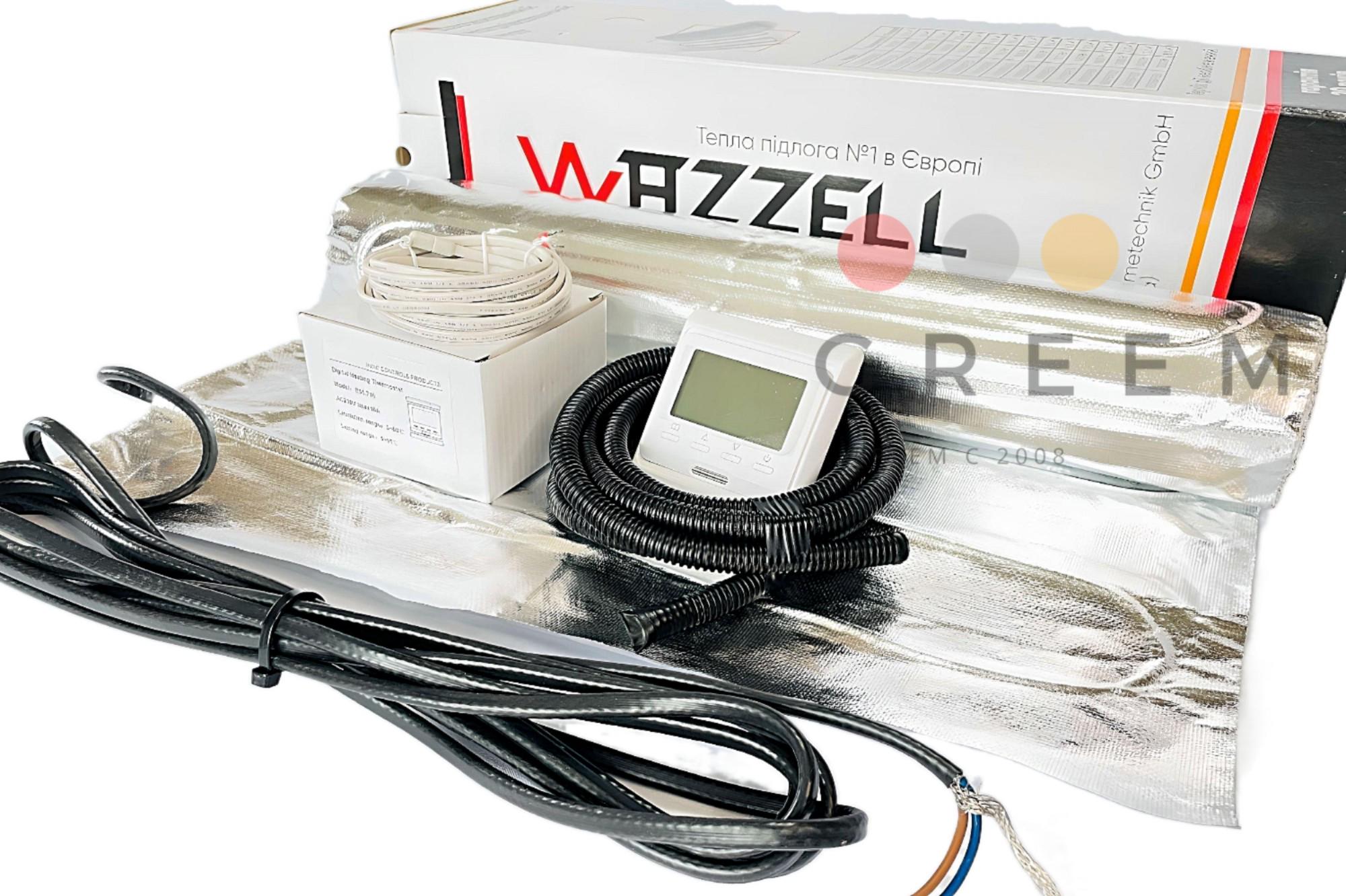 Алюминиевый мат WAZZELL под ламинат + программируемый термостат 1 м